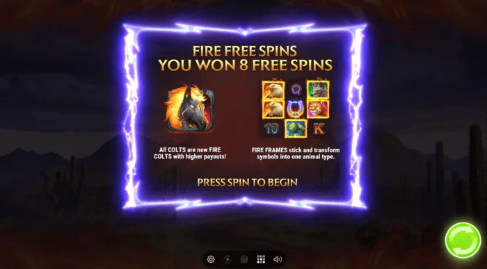 Colt Lightning Inferno ingyenes pörgetések